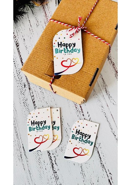 Doğum Günü Etiketi Happy Birth Day Etiketi -Doğum Günü Kutlama Hediye Paketi Etiketi 25 Adet modelleri