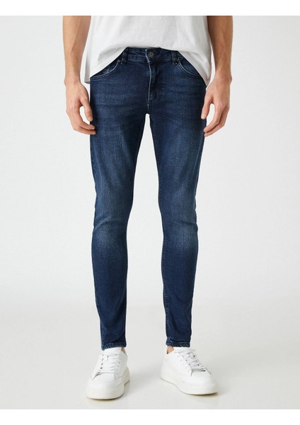 3sam40058nd Koton Super Skınny Erkek Jean Pantolon Indigo Stone