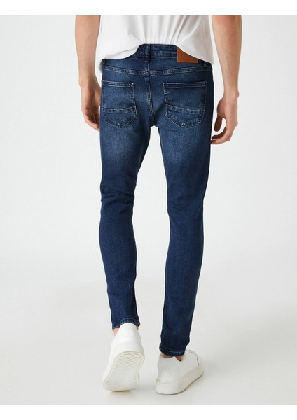 3sam40058nd Koton Super Skınny Erkek Jean Pantolon Indigo Stone