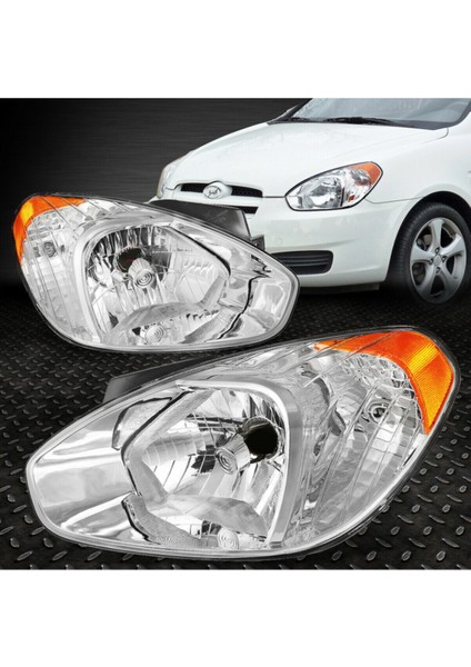 Hyundai Accent Era Sağ + Sol Ön Far Takımı Motorlu 2006--2011