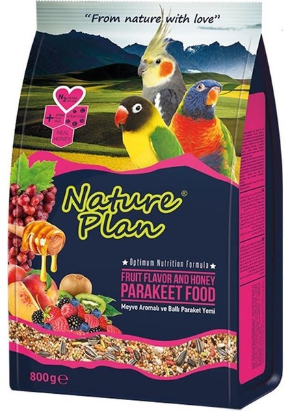 Nature Plan Paraket Sultan Cennet Papaganı Yemi 800 gr x 5 Adet