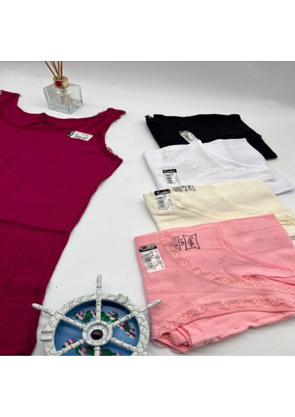 Jakarlı Kalın Askılı Atlet 3' Adet modelleri