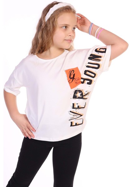 Kız Çocuk Ever Young Baskılı Tişört10