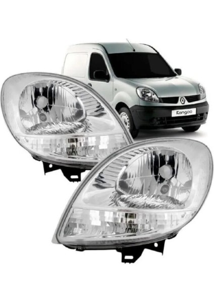 Renault Kangoo Sağ + Sol Ön Far Lambası Takımı 2003 2008
