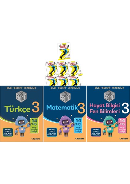 3. Sınıf Turbo Paket Deneme - 3 Boyut Türkçe, Matematik, Hayat Bilgisi, Fen Bilimleri