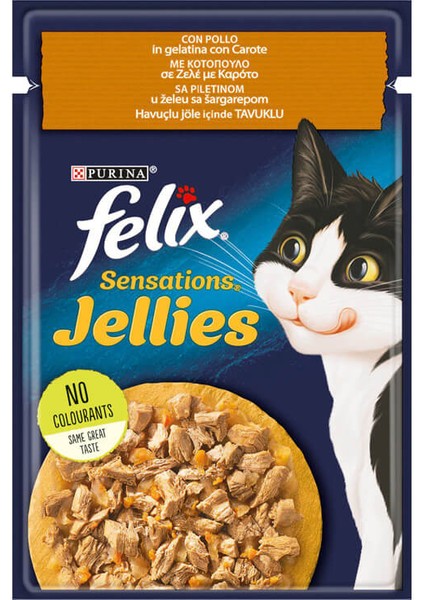 Felix Tavuklu Havuçlu Yaş Kedi Maması 85GR 13 Adet Pouch Kedi Konserve Kedi Islak Maması