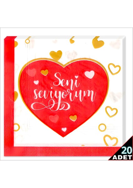 Seni Seviyorum Peçete - 20 Adet