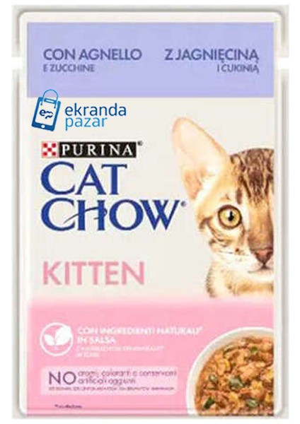 Kitten Kuzu Etli ve Kabaklı Yavru Kedi Islak Maması 85GR 12 Adet Kedi Yaş Mama Pouch fiyatları