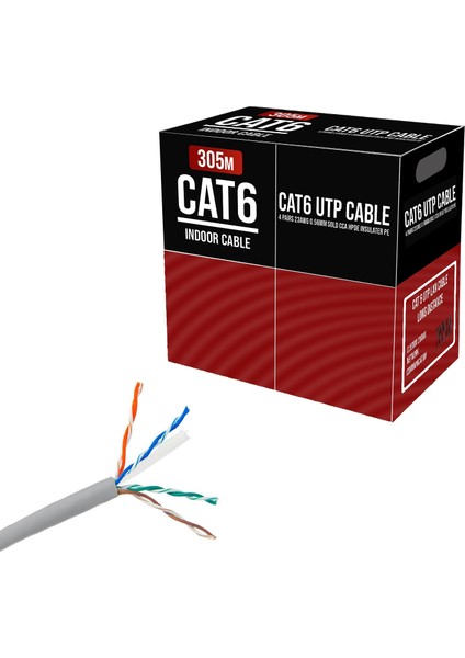 Cat6 Kablo 23AWG 0.56MM 305MT