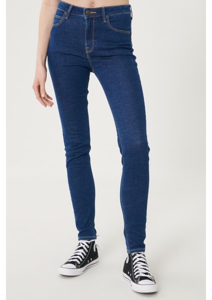 Scarlett High Skinny Fit Denim Esnek Jean Kot Pantolon