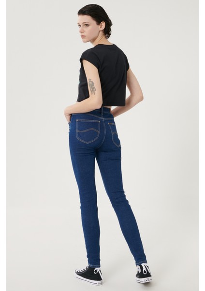 Scarlett High Skinny Fit Denim Esnek Jean Kot Pantolon