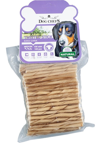 Burgulu Kalın Naturel 100 Lü Paket