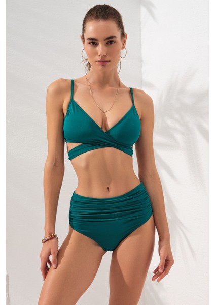 Sasha Belden Bağlamalı Yüksek Bel Bikini Takım 231236 fırsatları