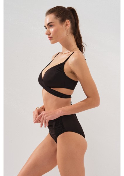 Sasha Belden Bağlamalı Yüksek Bel Bikini Takım 231236