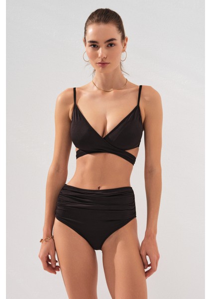 Sasha Belden Bağlamalı Yüksek Bel Bikini Takım 231236