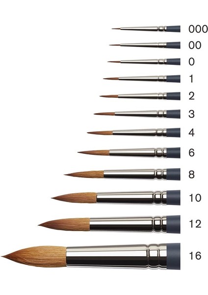 Professional Suluboya Sentetik Yuvarlak Fırça No:0 modelleri