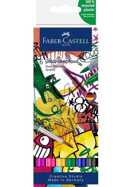 Faber Aqua Çift Uçlu Markör Kalem 6 Lı Manzara 881645210