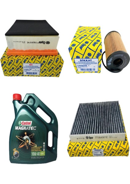 Fiat Linea 1.4 16V - Benzinli Filtre Bakım Seti 2007-2019 Model 120 Bg Uyumlu