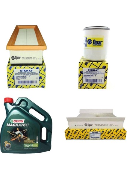 Fiat Linea 1.4 8V Benzinli Filtre Bakım Seti 2007-2019 Model 77 Bg [3+1-OTODEPOSUSET9988A]