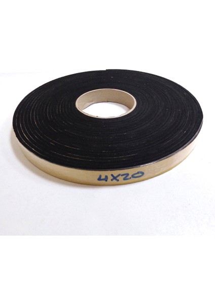Kapı Pencere Bandı Yapışkan Sünger 4 mm Kalınlık 20 mm Genişlik 10 Metre Uzunluk / Epdm-4*20