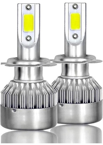 Oem H4 LED Xenon Şimşek Etkili C6 Marka 10800 Lm 6000K Şimşek Etkili LED Xenon Beyaz Renk Yanar