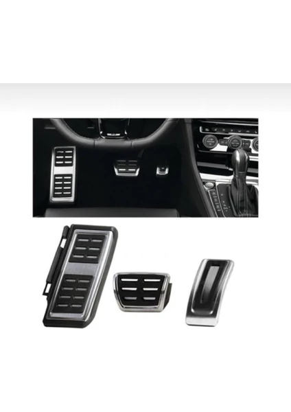 EC Shop Şenyıldız Aksesuar Seat Leon ve Fr Otomatik Geçmeli Krom Pedal Seti 2013 ve 2020 Arası Uyumludur