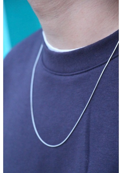 Gümüş Renkli Paslanmaz Çelik Italyan Zincir Kolye indirimleri