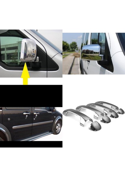 Ford Connect Krom Set Ayna Kapağı-Kapı Kolu