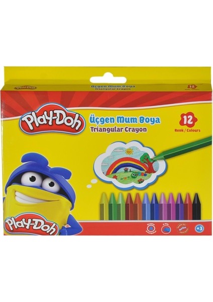 Üçgen Crayon Mum Boya 12 Renk