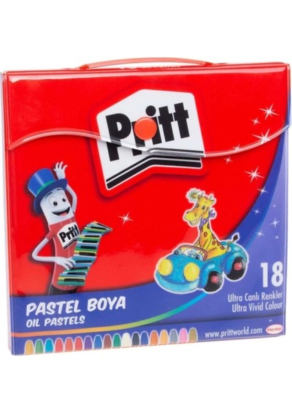 18 Renk Çantalı Pastel Boya 1048063