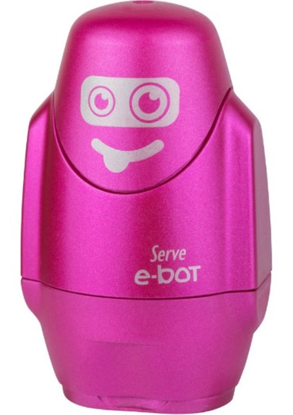 E-Bot Silgili Kalemtıraş Metalik Renkler Metalik Pembe Serve E-Bot Silgili Kalemtıraş