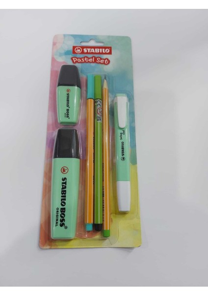 Pastel Set 6'lı Yeşil - Yeni