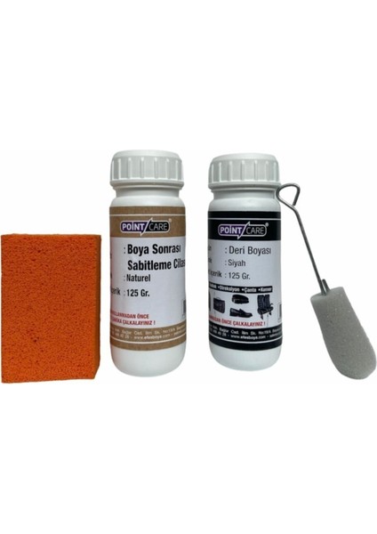 Pointcare Extra Siyah Ayakkabı Deri Çanta,kemer Boyası ve Boya Sonrası Sabitleme Cilası