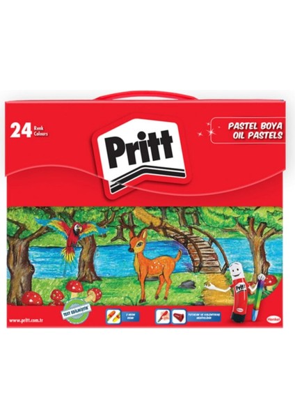 Çantalı Pastel Boya 24'lü