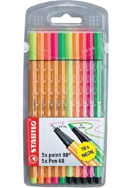 Point 88 + Pen 68 Neon 10`lu Paket