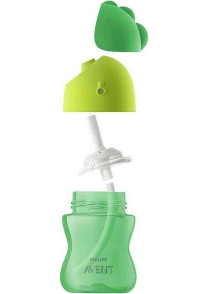 Yeşil Pipetli Bardak 300 ml Suluk 12+ SCF798/01