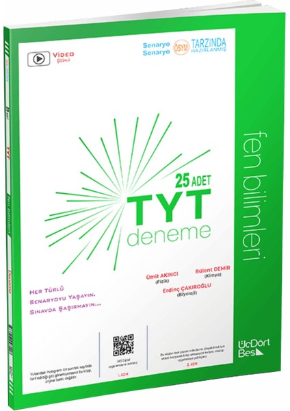 Üçdörtbeş Yayınları TYT Fen Bilimleri Deneme