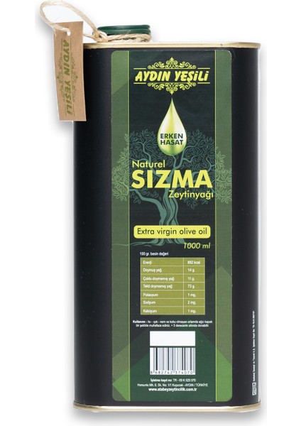 Erken Hasat Naturel Sızma Zeytinyağı 1000 ml