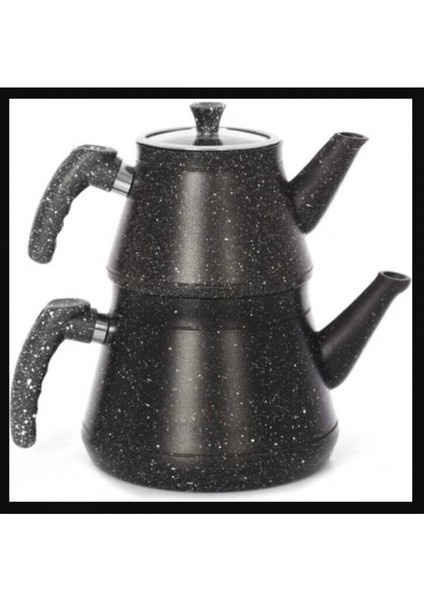 Zümrüt Siyah Bakalit Sap Bio Granit Çaydanlık Takımı Aile Boy indirimleri