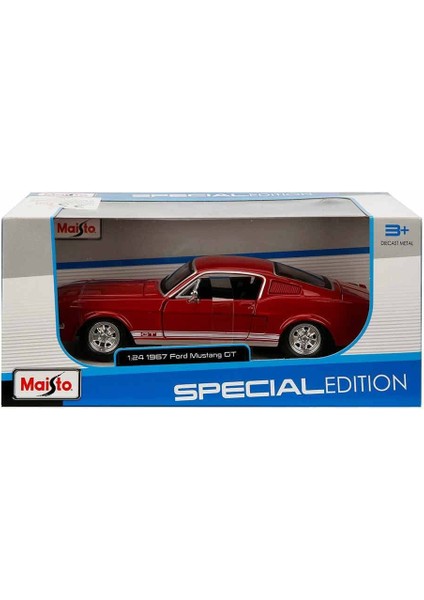 1:24 Maisto Ford Mustang 1967 Model Araba - Kırmızı modelleri