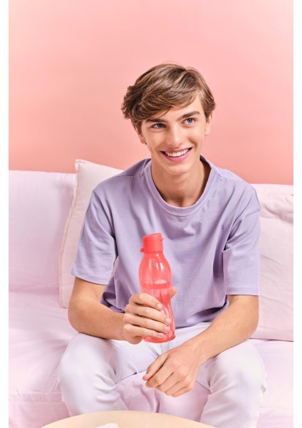 Eco Şişe Suluk Kolay Kapak 500 ml Pembe