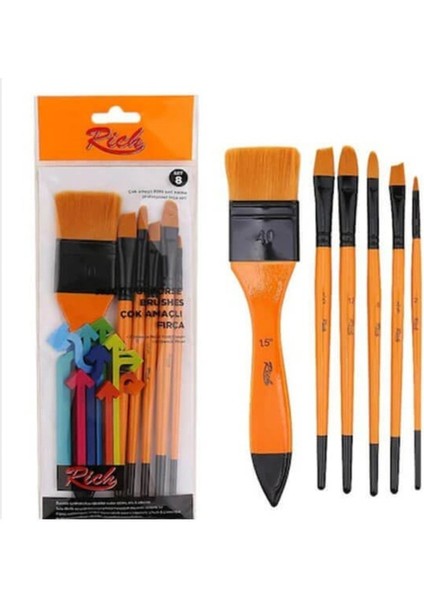 Set:8 Zemin Fırça Karma Set 6'lı