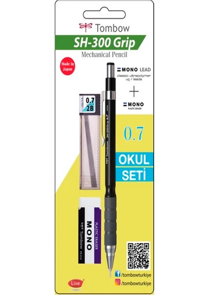 SH-300 Grip 0,7mm Siyah Versatil Kalem Okul Seti GR11 fiyatları