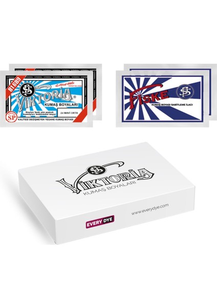 Mavi Orta Toz Arkadaş Paket Kumaş Boyası