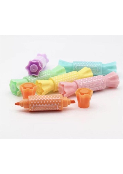 Kırtasiye Şeker Şekilli 6lı Fosforlu Kalem Seti modelleri