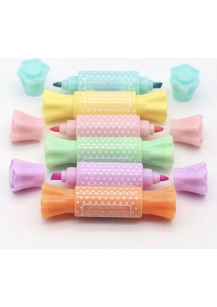 Kırtasiye Şeker Şekilli 6lı Fosforlu Kalem Seti fırsatları