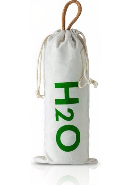 H2O Borosilikat Cam Matara Bambu Vakum Kapaklı 600 ml Su Şişesi Suluk