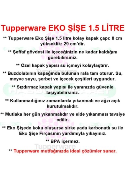 Eko Şişe 1.5 Lt Matara Suluk Water Bottle Yeşil Hsgl