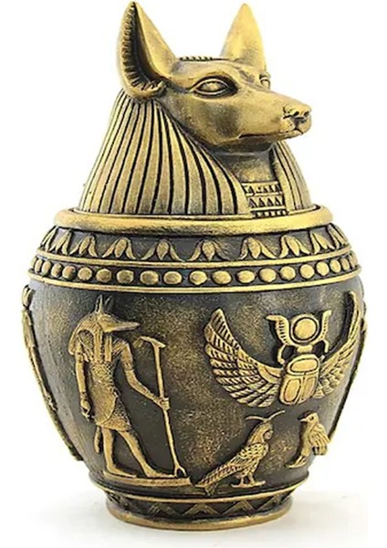 Antik Mısır Tanrısı Anubis Kapaklı Kutu
