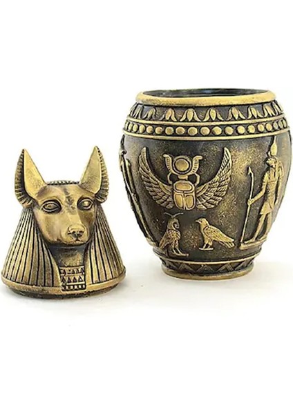Antik Mısır Tanrısı Anubis Kapaklı Kutu